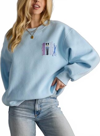 Panache Apres Ski Club Sweatshirt In Light Blue