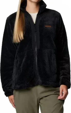 Columbia Fire Side Full Zip Iii Fleece Jacket In Black