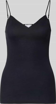 Hanro Slim Fit Unterhemd mit Spaghettiträgern in Black, Größe XS