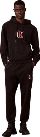 Calvin Klein Heren Logo Terrycloth Hoodie (Zwart)
