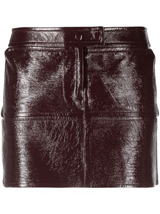 Courr&egrave;ges Minigonna a matita con finitura lucida - Viola