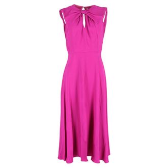 Saloni Marla Long Dress in Pink Rayon