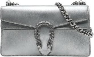 Gucci Pre-owned Dionysus Schoudertas - Dames - Vintage Schoudertas - Grijs - ONE Size - Leer - Vintage