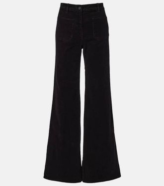 Nili Lotan Pantaloni flared Florence in velluto a coste di misto cotone