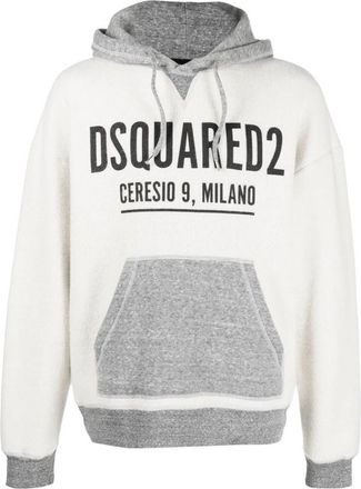 Dsquared2 Grijze Mike Hoodie Sweater - Heren - Hoodies - Grijs - XL - Katoen - Hoodies & sweatvesten