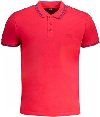 Cavalli Rode Katoenen Polo Shirt Korte Mouwen - Heren - Polos - Rood - XL - Katoen - Tops