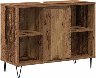 vidaXL Bathroom Cabinet Old wood 80 x 33 x 60 cm Engineered Wood vidaXL