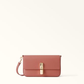Furla Iride Borsa A Tracolla S Rosewood Rosa Pelle Stampata Donna