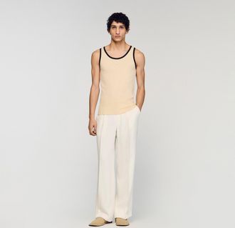 Sandro Cotton vest top with patch
