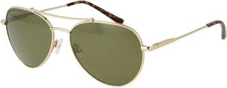 Serengeti Eyewear Accessoires, unisex, Geel, ONE Size, Gouden Aviator Zonnebril met Gepolariseerde Lenzen