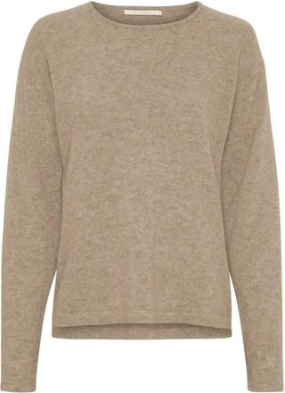BTF-CPH Ronde hals Truien - Dames - Ronde hals truien - Bruin - XL - Wol - Truien & Vesten