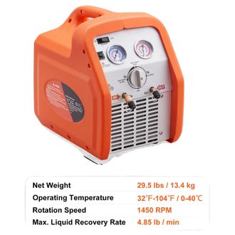 OEM Macchina Per Il Recupero Del Refrigerante, Prestazioni Ad Alta Efficienza, Compatta E Portatile, 3-4 Hp, Arancione