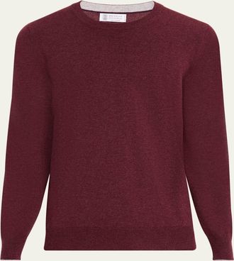 Brunello Cucinelli Mens Cashmere Crewneck Sweater