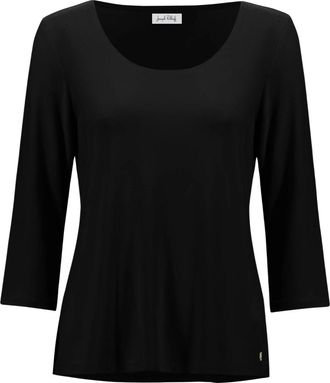 Joseph Ribkoff Tops, Dames, Zwart, M, Stijlvolle Top met Uniek Design