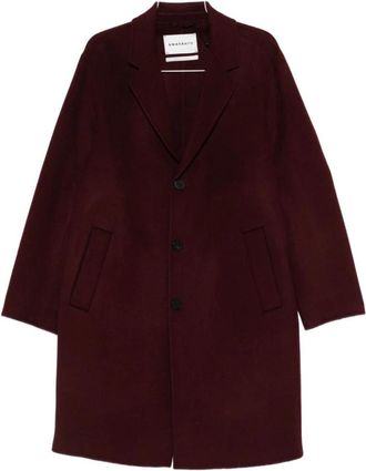 Amaranto Single-Breasted Jas - Heren - Mantel - Paars - M - Leer - Jassen