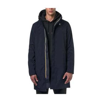 K-Way K-Way, Winter Jackets, male, Blue, Size: 3XL Thomas Mens Long Jacket