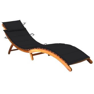 vidaXL Vidaxl - Tumbona De Jard&iacute;n Con Coj&iacute;n Madera Maciza De Acacia