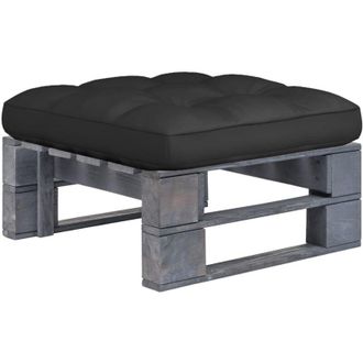 vidaXL Otomana De Jard&iacute;n De Palets Madera De Pino Impregnada Gris Vidaxl