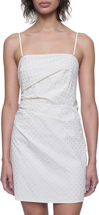 Rebecca Minkoff Riley Pleated Embellished Minidress in Chalk at Nordstrom Rack, Size 8