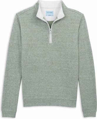 Scott Barber Mens Marled Performance Knit Sweater In Agave