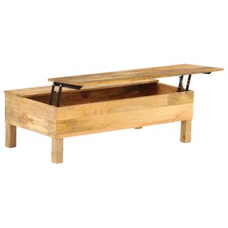 vidaXL Vidaxl - Mesa De Centro De Madera Maciza De Mango 110x55x35 Cm
