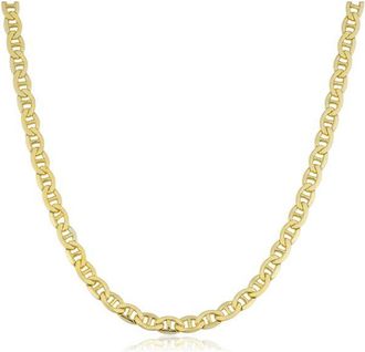 Pompeii3 Fremada 14k Yellow Gold Filled Mens 5mm Mariner Link Chain Necklace