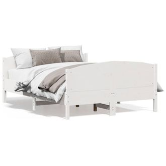 Berkfield Home Bed Frame without Mattress White 140x190 cm Solid Wood Pine