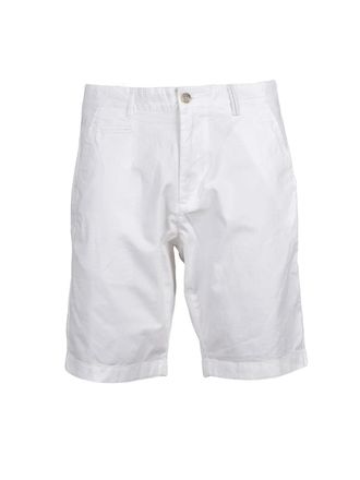 La Martina White Stretch Cotton Bermuda Shorts