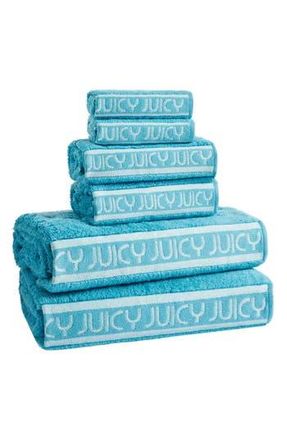 Juicy Couture Luxurious 6-Piece Towel Set in Pool Blue at Nordstrom Rack