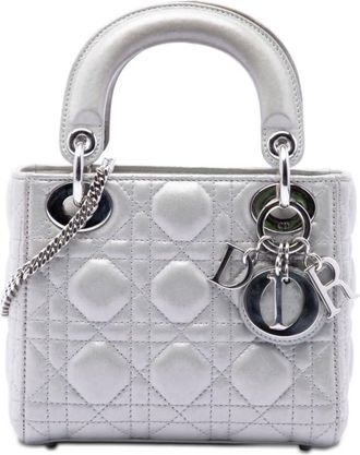 Dior Pre-owned Dior Mini Iridescent Lambskin Cannage Lady Dior Ladies KN3C9KHLHSUEMJN8