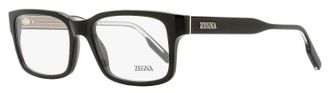 Ermenegildo Zegna Mens Soft Rectangular Eyeglasses EZ5254 001 Black 54mm