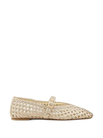 Stuart Weitzman Prim Woven Ballerina Mary Jane