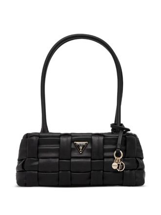 Guess Co Marion woven charm tote bag - Black