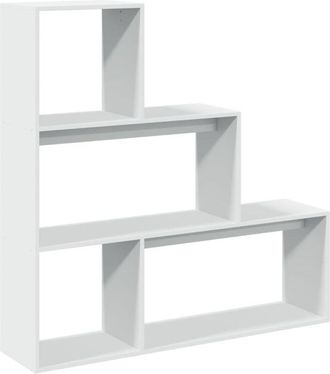 vidaXL Librería divisora 3 niveles madera blanca 123x29x123 cm Vidaxl