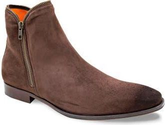 Mezlan Moretti Suede Zip Boot in Brown at Nordstrom Rack, Size 11.5