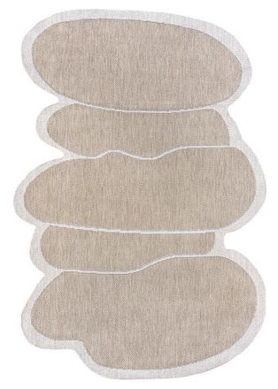 Jonathan Y Designs Jasper Modern Rustic Abstract Indoor/Outdoor Shaped Area Rug in Beige/cream at Nordstrom, Size 8Ft 0In X 10Ft 0In