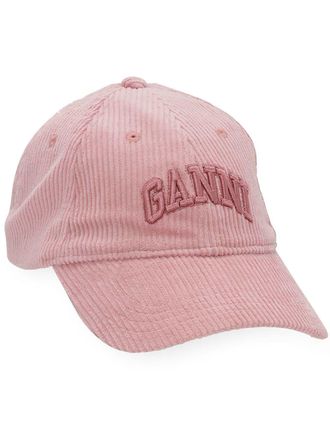 Ganni corduroy cap - women - Recycled Cotton - One Size - Pink