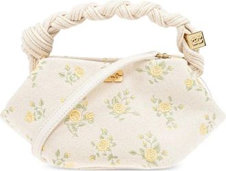 Ganni Clutch con ricamo a fiori - Bianco