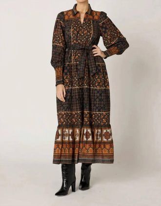 Cleobella Lucy Ankle Dress In Zocalo Print