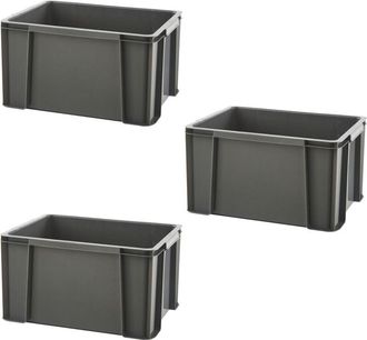 Sundis Sundis set di 3 contenitori MASTER BOX, 17L, Componibili e impilabili, Grigio antracite