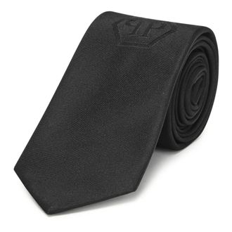 Philipp Plein Accessoires, Heren, Zwart, ONE Size, Brede Stropdas