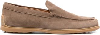 Tod's Khaki Suede Loafers