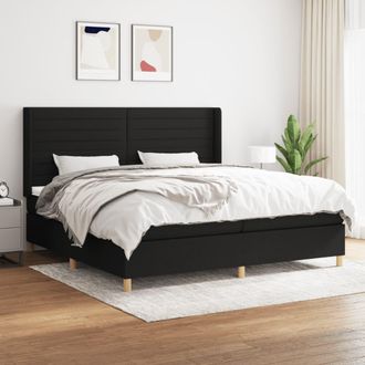 vidaXL Vidaxl - Cama Box Spring Con Colch&oacute;n Tela Negro 200x200 Cm
