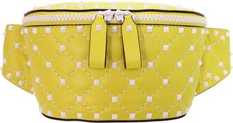 Valentino Pre-owned Valentino Nappa Rockstud Spike Belt Bag Ladies D19EBFR40BXVDZ00