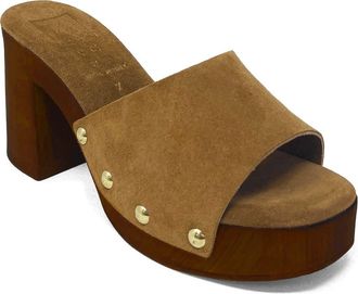 Shushop Fabiola Platform Slide Sandal in Brown at Nordstrom, Size 10