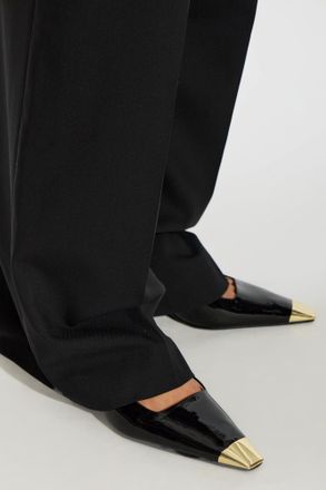 Furla Metal Slingback Heeled Shoes, Womens, Black