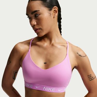 Nike Womens Indy Light Support Padded Adjustable Sports Bra in Purple | FD1062-503