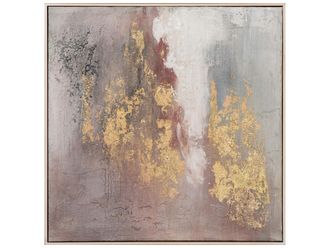 Schubiger M&ouml;bel Bild Abstrakte Farbkomposition mit Rose und Gold 2