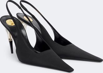 Saint Laurent Salones destalonados Goya de sat&eacute;n