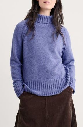 Seasalt Cornwall Basset Cove Merino Wool Blend Turtleneck Sweater in Knit Melange Bilberry at Nordstrom Rack, Size 14 Us / 18 Uk